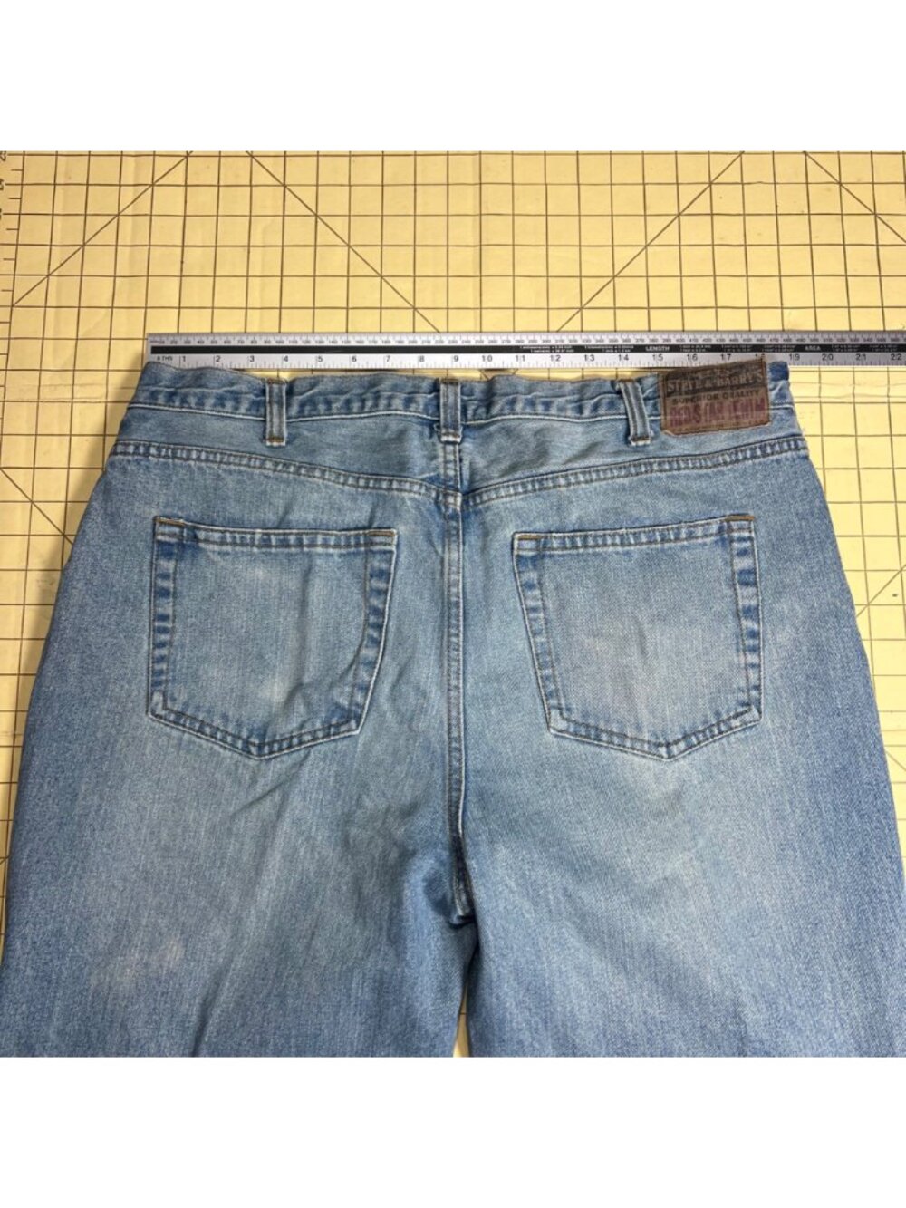 Steve & Barrys Relaxed Fit Mens Jeans 38x32 Light Wash 100% Cotton Casual Denim - Picture 4 of 5